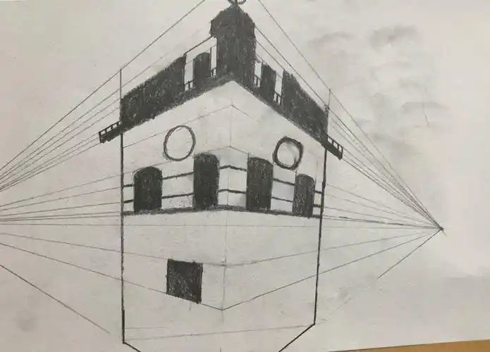 2020秋季素描入门下-1.9第十五周《成角透视》