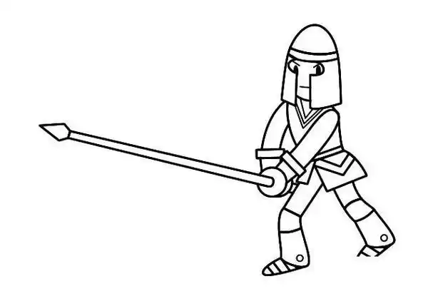 斯巴达人物简笔画