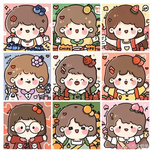 小荔枝原创可爱女生闺蜜头像|可爱水果篇