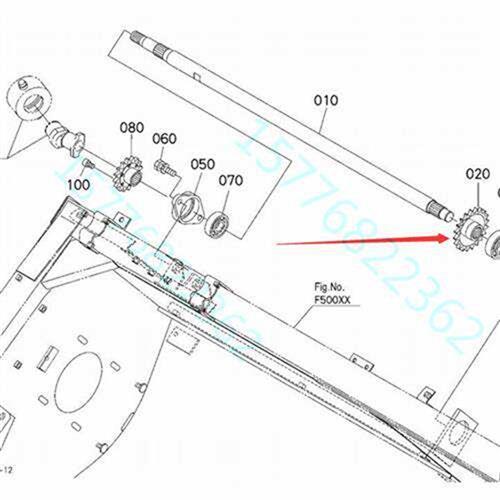 久保田688 758 988丰收传动轴加大16/20/22齿24齿链轮5t057-56220