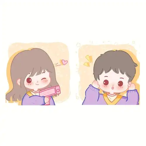 q版人物  #卡通画  #q版 #可爱简笔画  #情侣头像  #动漫情侣头像