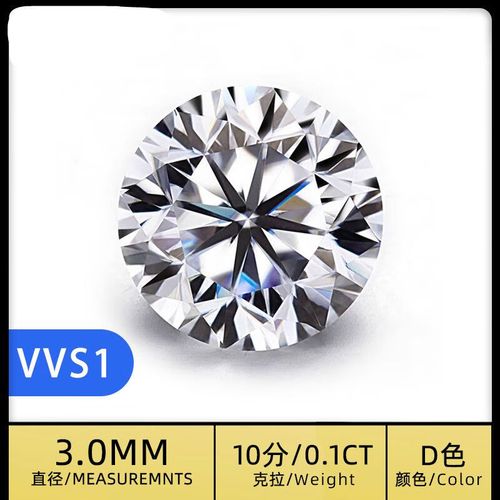 珠佩丽河南人工钻石 裸钻dvvs莫桑石裸石10分-100克拉圆形八心八箭