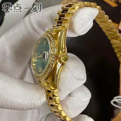 一口价95新劳力士女表18k黄金69178自动机械后镶钻圈盘腕表26mm