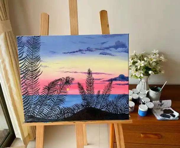 丙烯入门级风景画☀️简单又好看