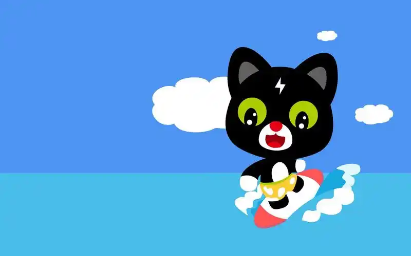 闪电猫呆萌高清桌面壁纸高清大图预览1680x1050_卡通动漫下载_美桌网