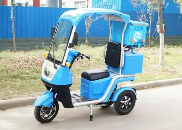 全新外卖电动三轮车!不倒翁设计,配72v电瓶,装得多,跑得远!