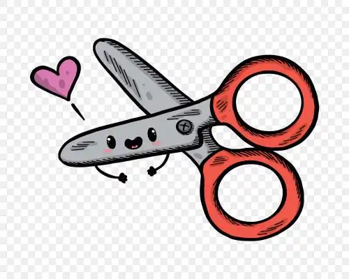 开学日卡通剪刀