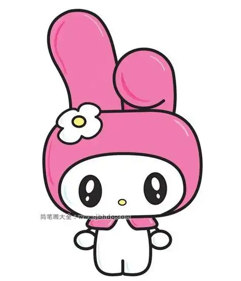 小兔子简笔画带颜色步骤教程采蘑菇的小兔子简笔画小白兔简笔画彩色