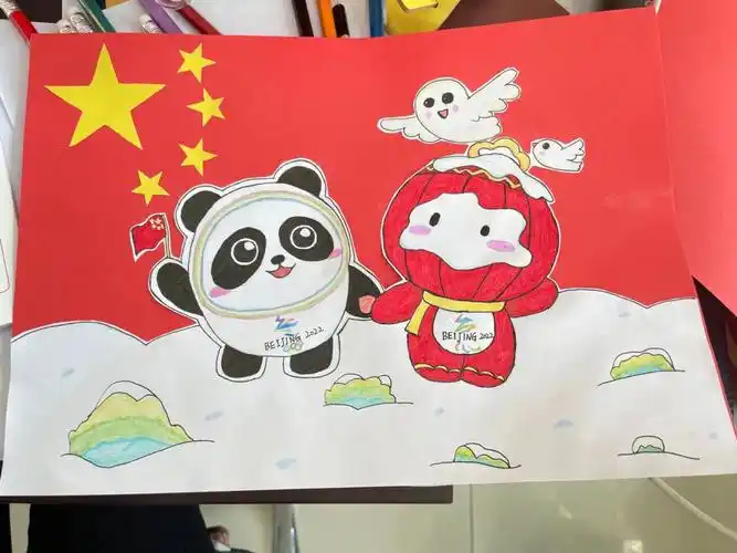 冬奥会绘画作品完成