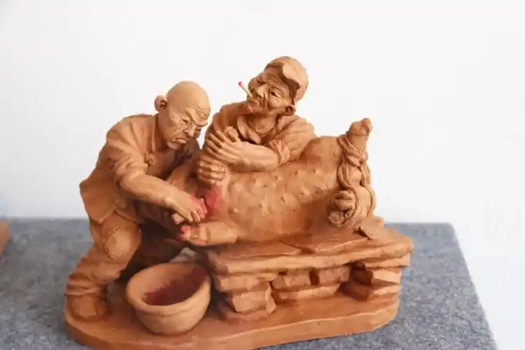 快看佳县人崔海海捏的泥塑作品个个都栩栩如生的实在太精美了