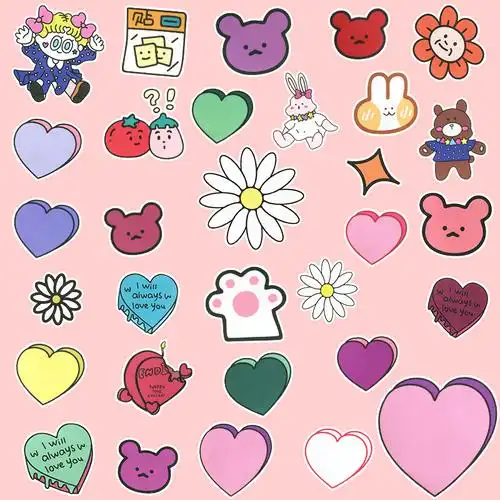 贴纸卡通可爱小熊行李箱个性少女图案笔记本电脑手机笔记本个性小贴纸