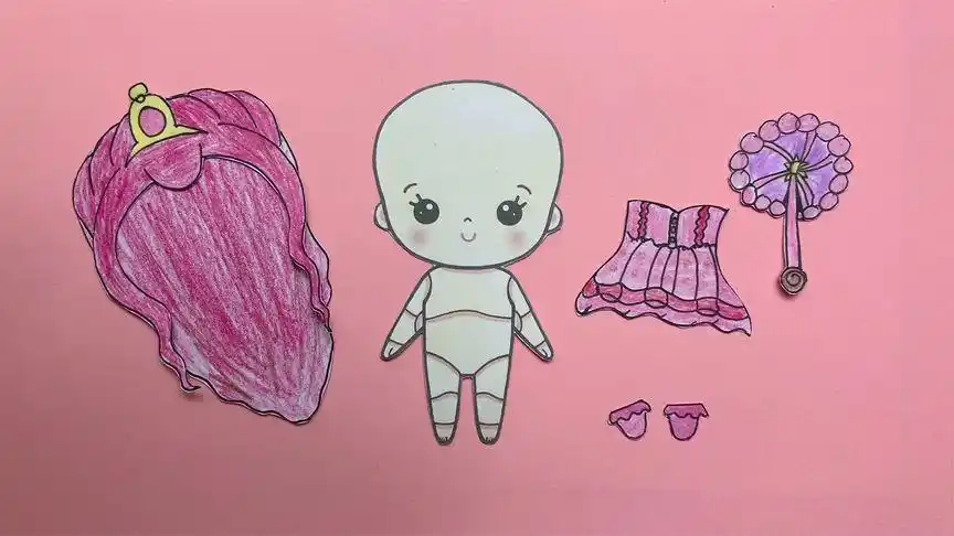 纸娃娃创意手绘:精灵梦叶罗丽q版茉莉仙子可爱吗