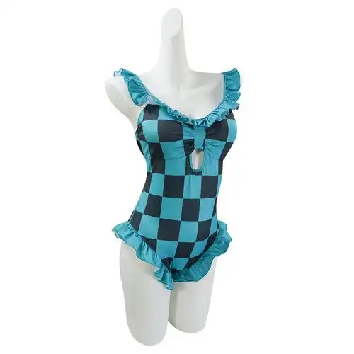 动漫服饰鬼灭之刃全系列灶门炭治郎祢豆子蝴蝶忍泳装 cosplay女装