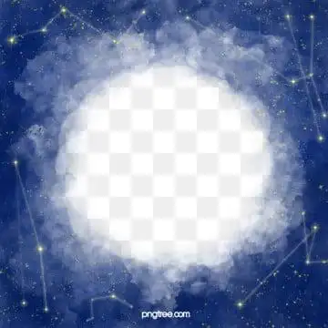 蓝色晕染星空边框, 边框, 晕染, 星空 png和psd图片素材
