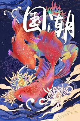 中国风国潮中国风时尚背景海报素材