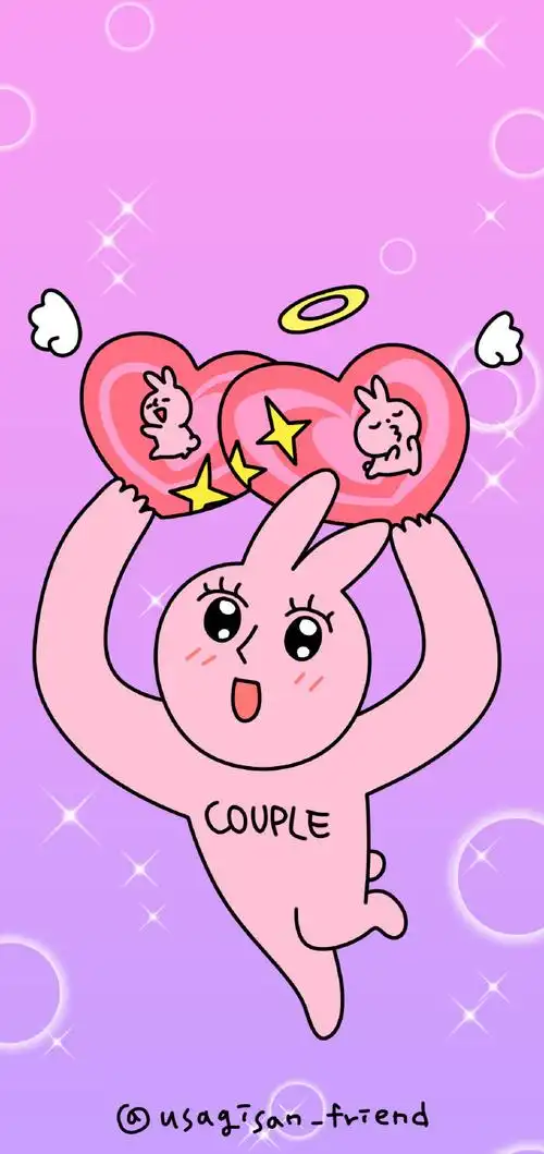 粉红兔子my friend##送你一张新壁纸##春天的第一张壁纸