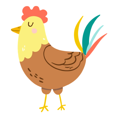 卡通公鸡插画