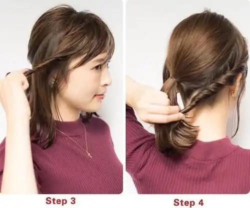 适合上班族的侧边扎发尽显职场魅力