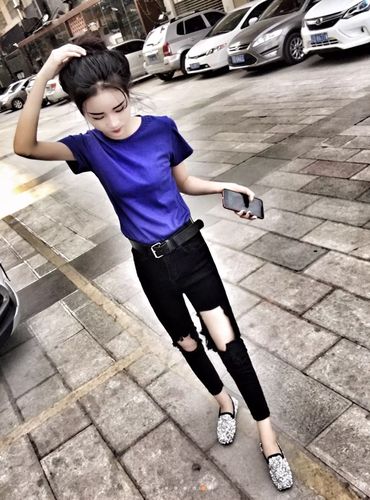 夏季精神社会女上衣学生韩版t恤推荐