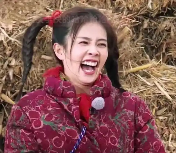 上一秒,扎俩小辫,还是个很可爱的小村姑.当然还有那张最出名的表情包.