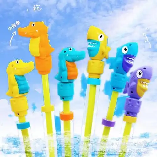 儿童卡通恐龙玩具水枪水炮可爱抽拉式吸水喷水枪沙滩戏嗞水打水仗