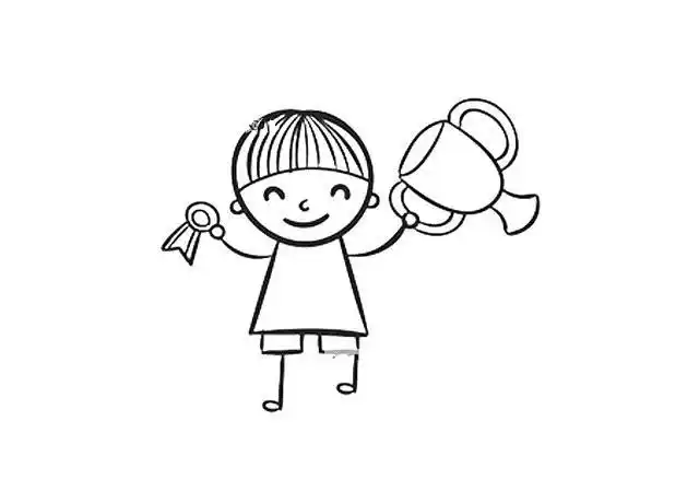 三张开心的男孩简笔画图片,图片,简笔画-学笔画