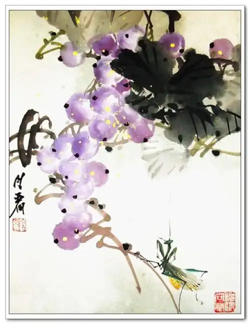 【转载】刚柔亮丽 -- 顾月丽花鸟画