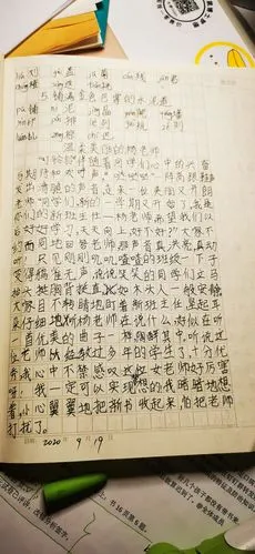 手写的文章附上