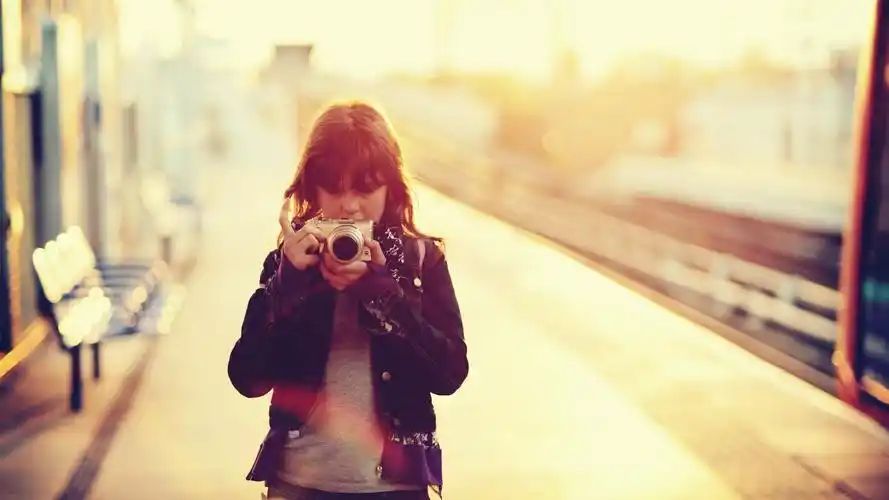 壁纸 亚洲女孩使用相机,眩光 2560x1600 hd 高清壁纸, 图片, 照片