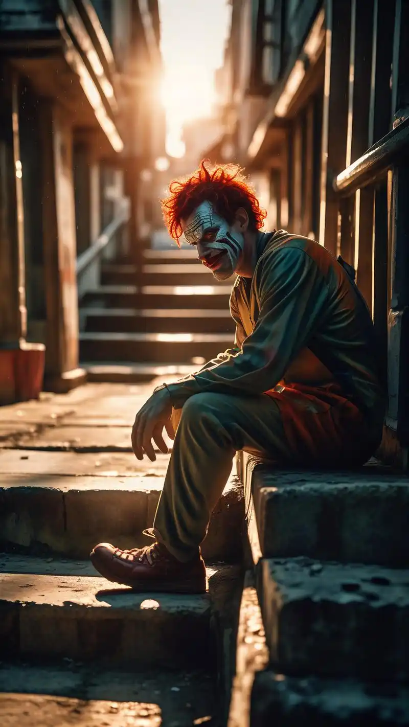 每一张都透露出深深的忧伤,仿佛能听到小丑心碎的声音.