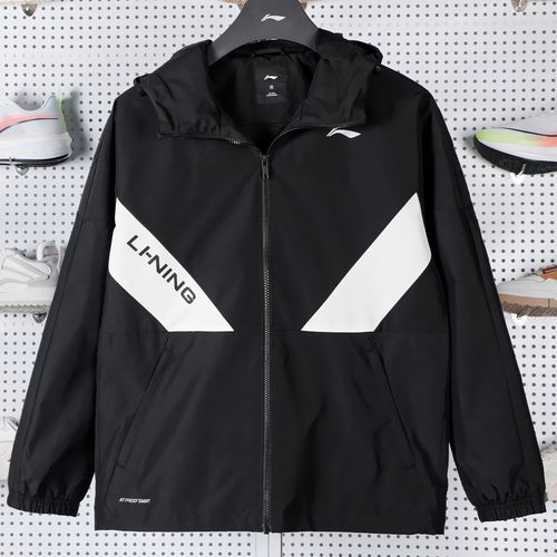 李宁外套男 2023春季新款男子健身防泼水宽松休闲运动风衣afdt033