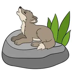 狗叫声下载卡通动物.小小的可爱的小宝贝狼的嚎叫声照片