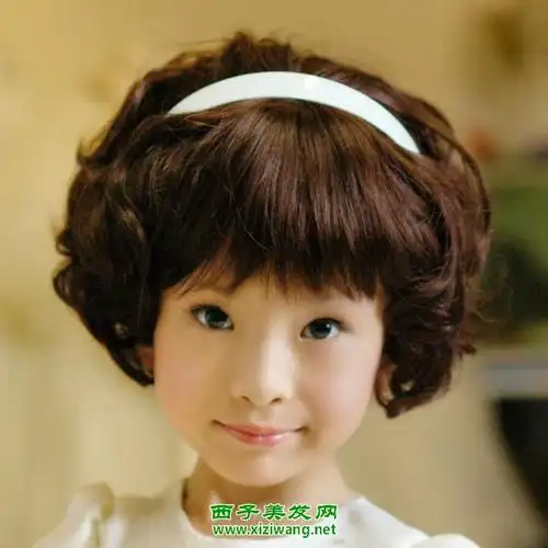 可爱短发花童造型,超级可爱_儿童发型_西子美发网
