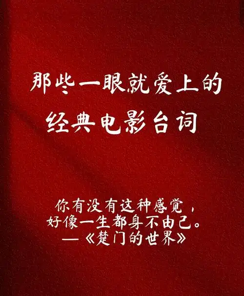 🎬 那些让人心动的电影台词 🌟