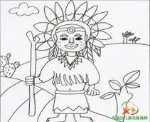 野人卡通简笔画