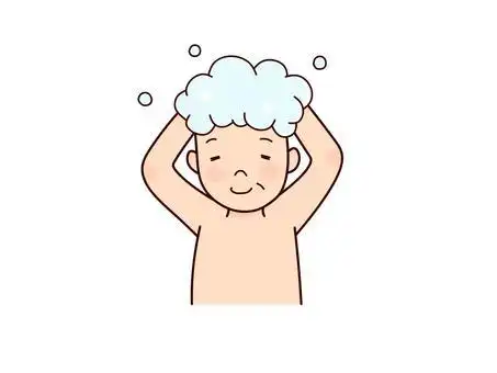 洗头幼儿简笔画