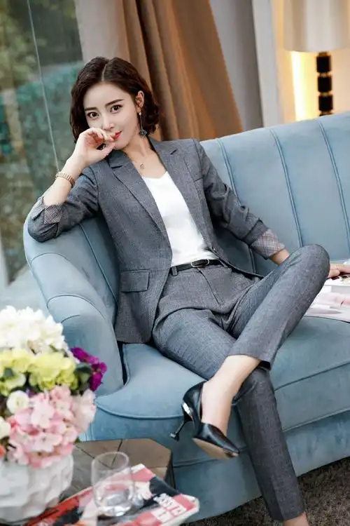 yy881秋新款职业装套装女 韩版气质团购工作服西装大学生面试正装