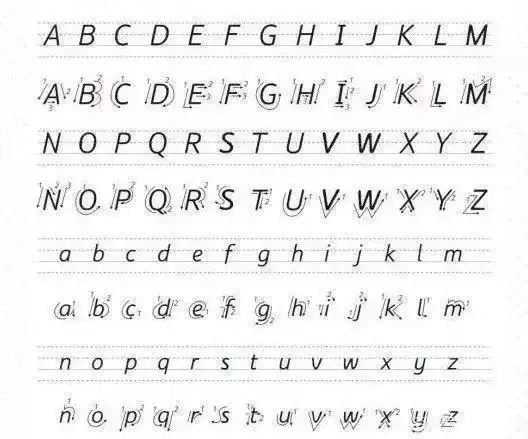 英文26个英文字母衡水体的书写技巧,考试高分必备!