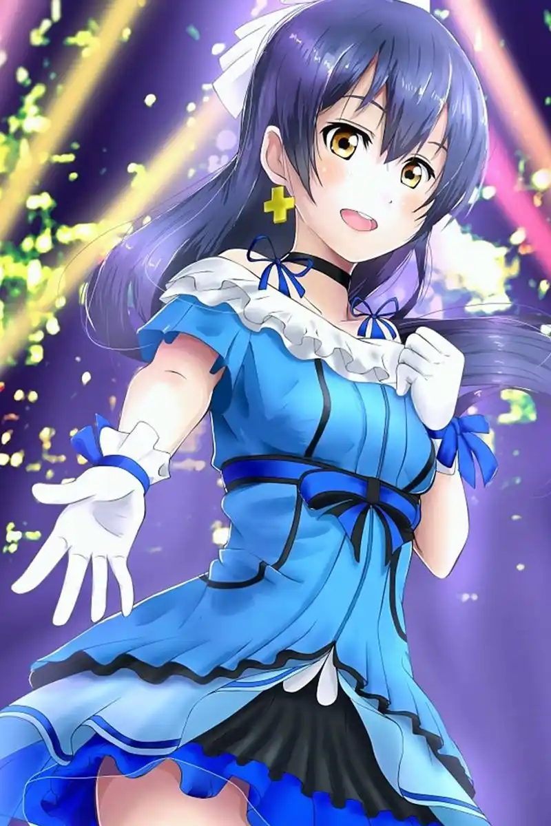 《lovelive!》园田海未动漫手机壁纸分享,以偶像为目标的美少女