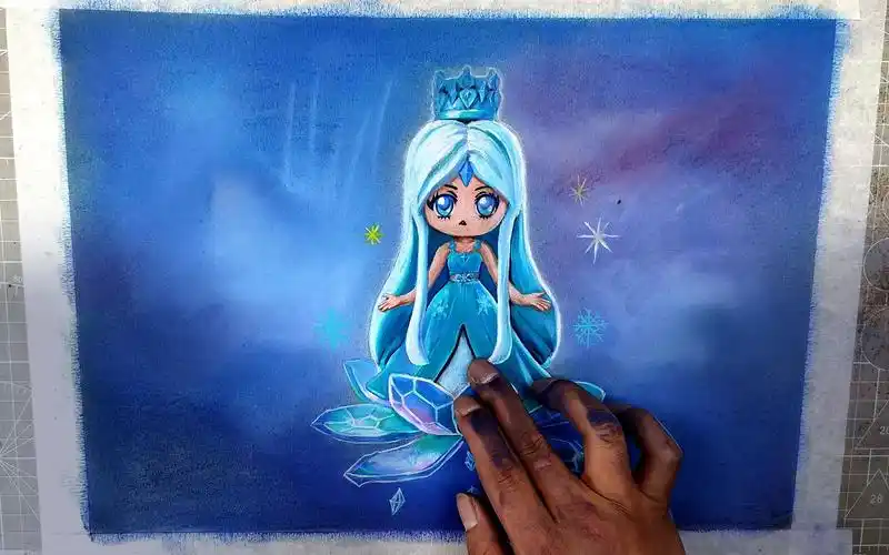 画叶罗丽精灵梦中的冰公主