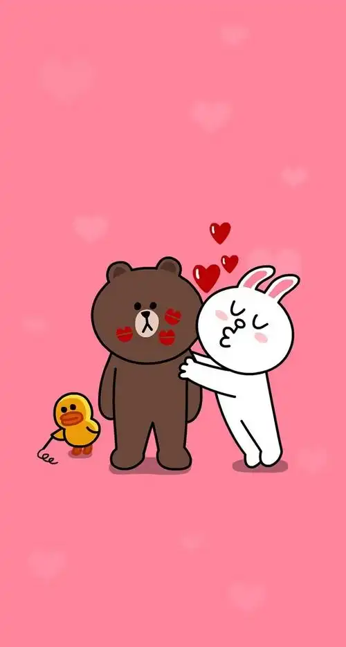 review社交appline人气表情卡通形象可妮兔布朗熊手机壁纸查看更多