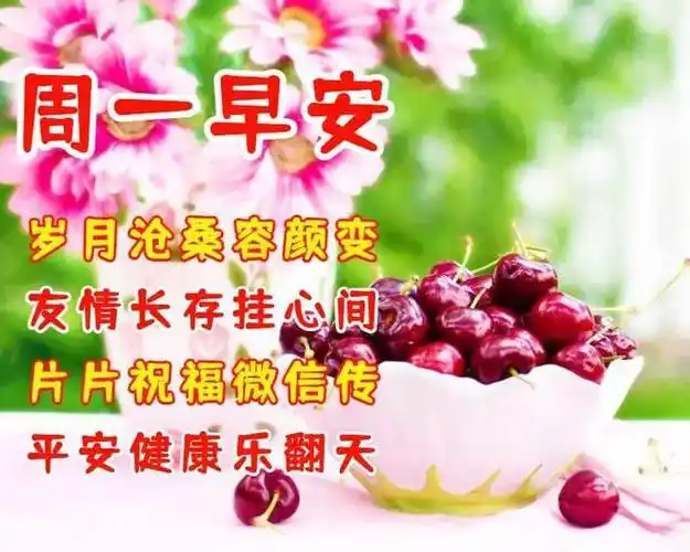 星期一早安图片大全周一问候朋友早上好的祝福语问候图