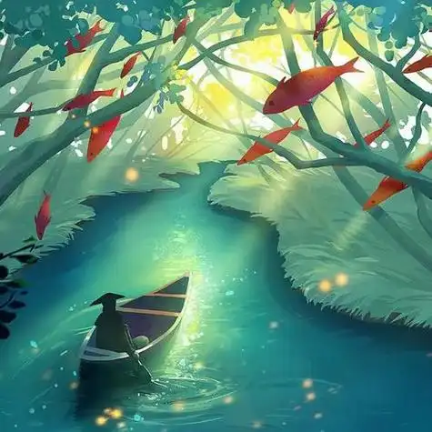 安静古风意境头像图片静谧划船