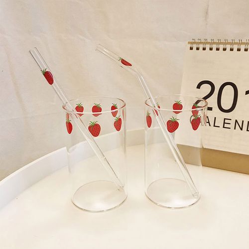 日系少女心卡通草莓吸管杯软妹学生ins夏日便携饮料随手杯水杯子