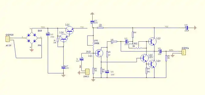 1969小甲功放电路图