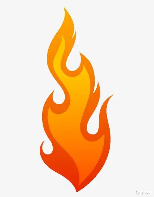 火苗火苗火焰火卡通手绘橙色橙色渐变渐变火焰火苗扁平火苗矢量火苗