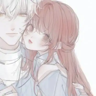 低调很素雅的动漫情头图片合集 简单浅色系手绘动漫情侣头像_情侣头像