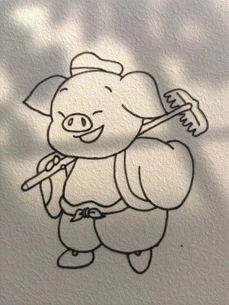 简笔画|八戒～八戒(附步骤) 八戒八戒心肠不坏 八戒八戒傻得可爱 肥头