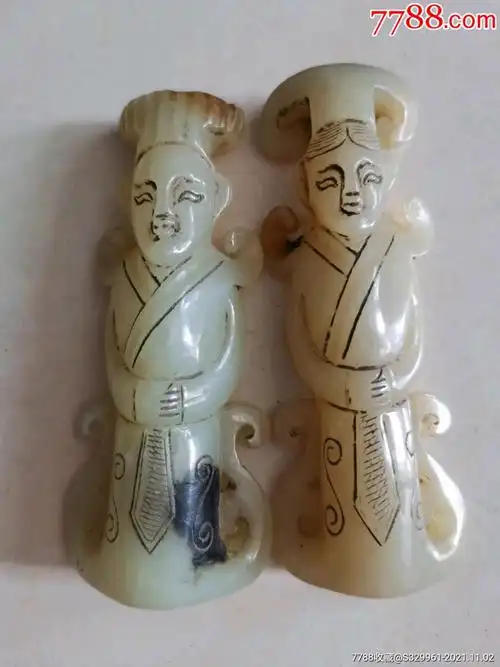 宋代玉人一对有喜欢的朋友结缘