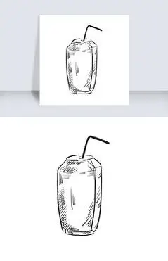 汽水瓶饮料听装手绘插画元素